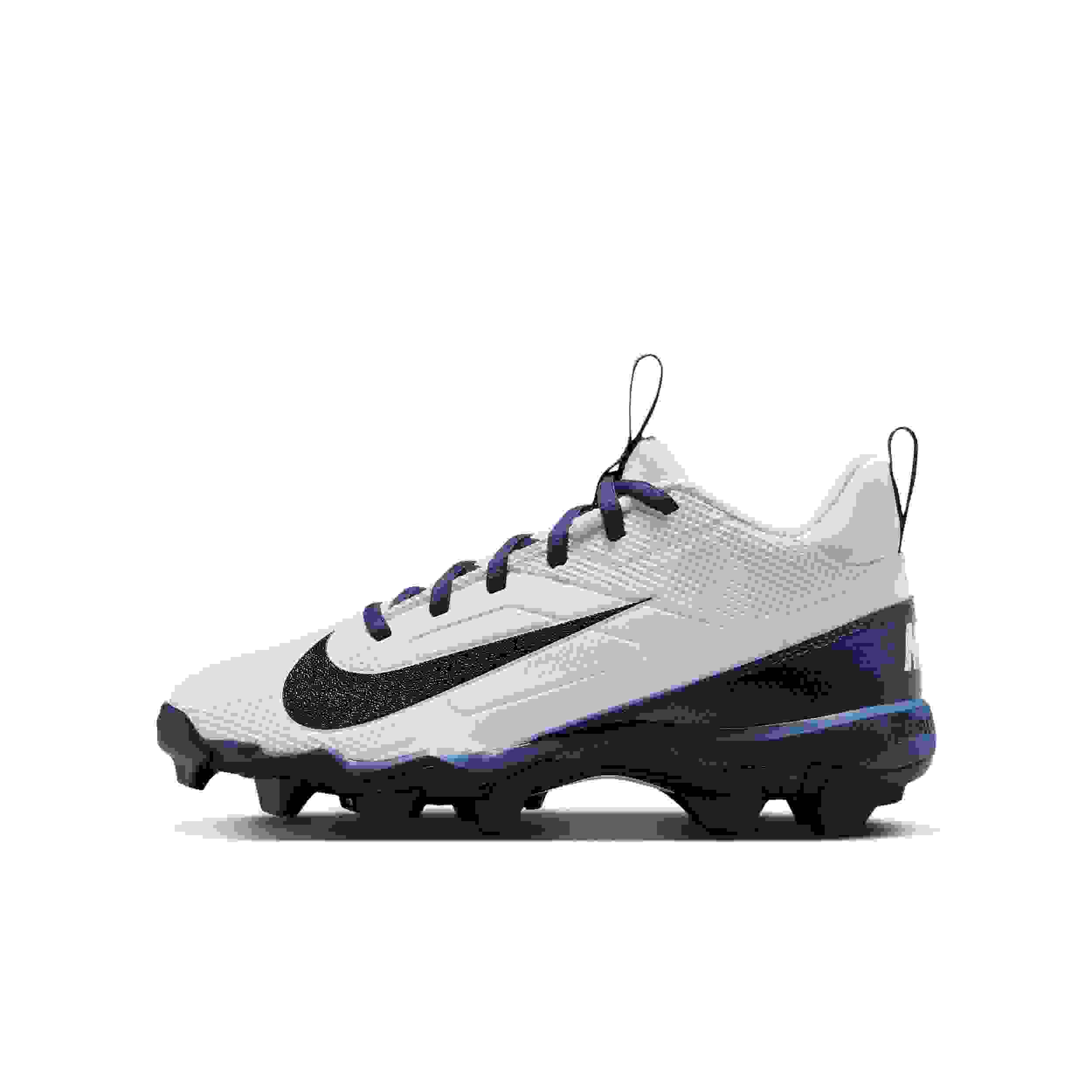 Nike Alpha Menace 4 Shark Grade School Boys' "White/Midnight Navy/Black" Football Cleat